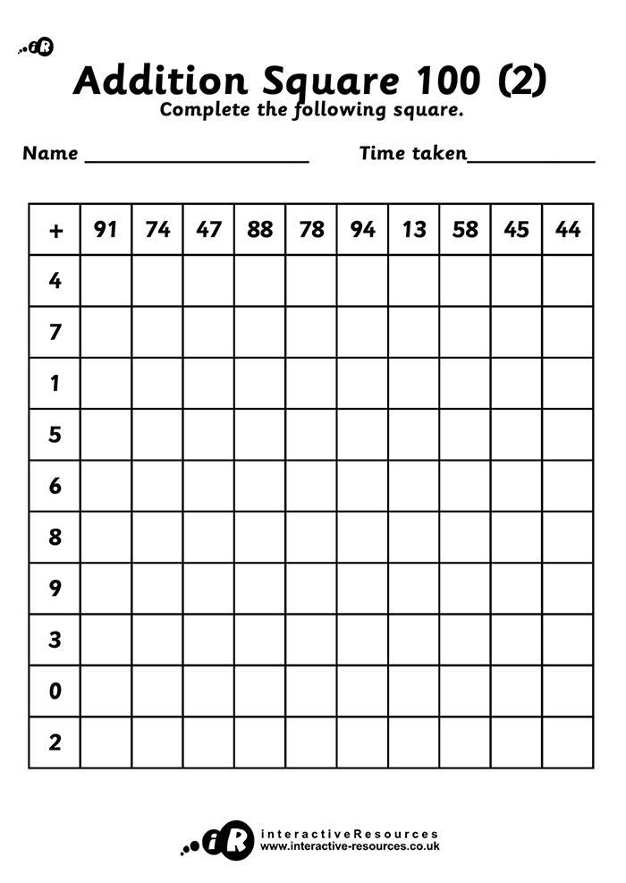 Addition Grids
