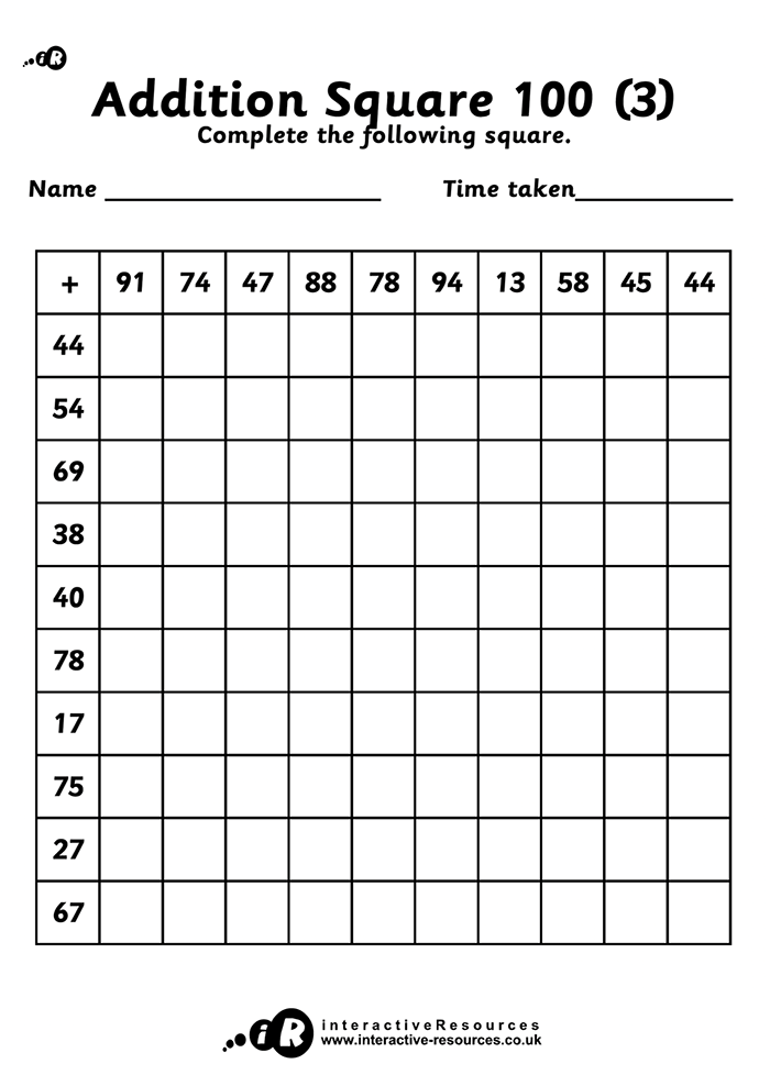 Addition Grids