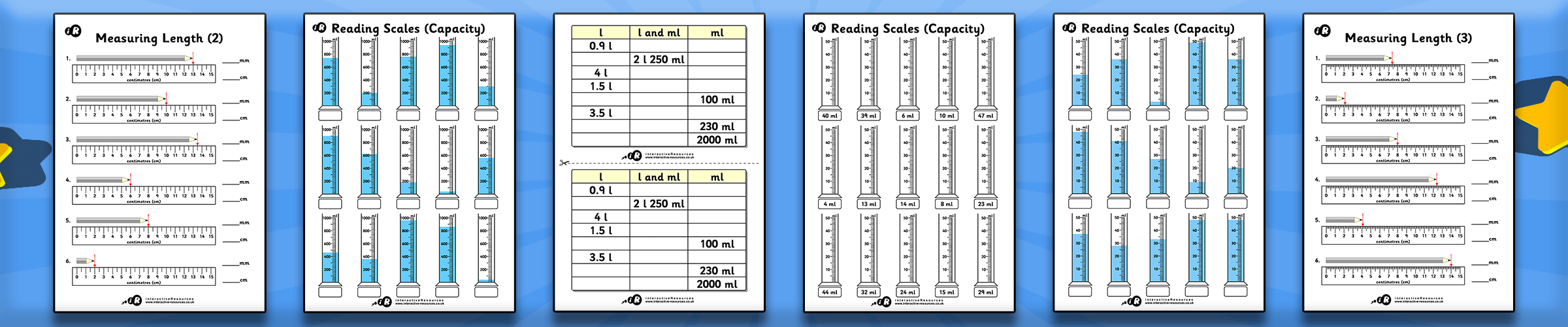 Measurements Worksheets