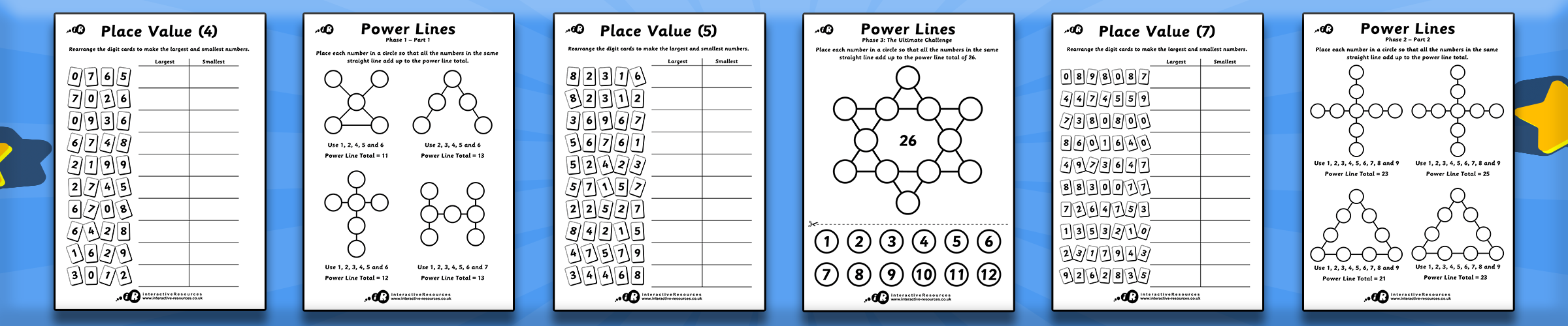 Number and Place Value Worksheets