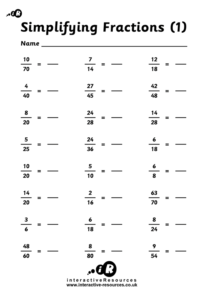 Simplifying Fractions