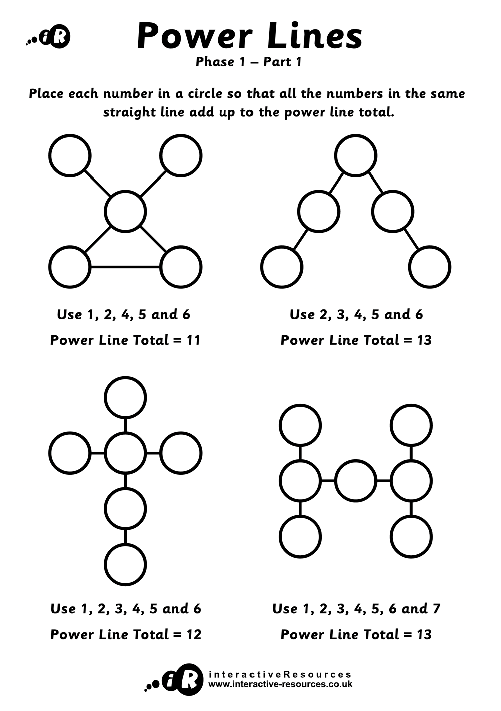 Power Lines Phase 1 - Levels 1 to 4