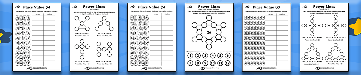Number and Place Value Worksheets