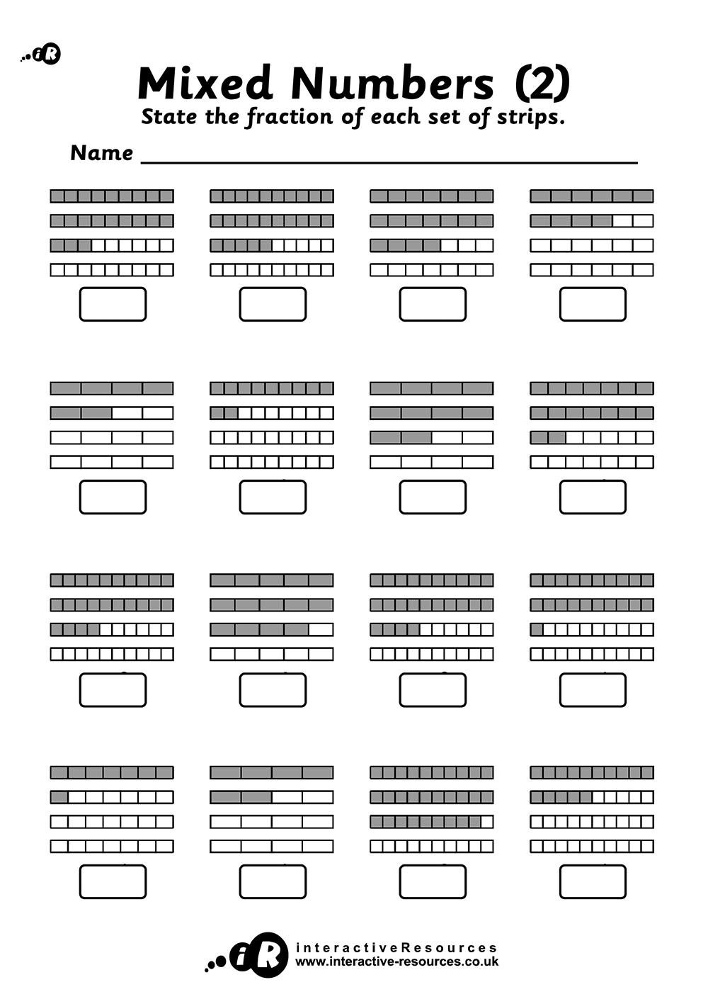 Shade the Mixed Number